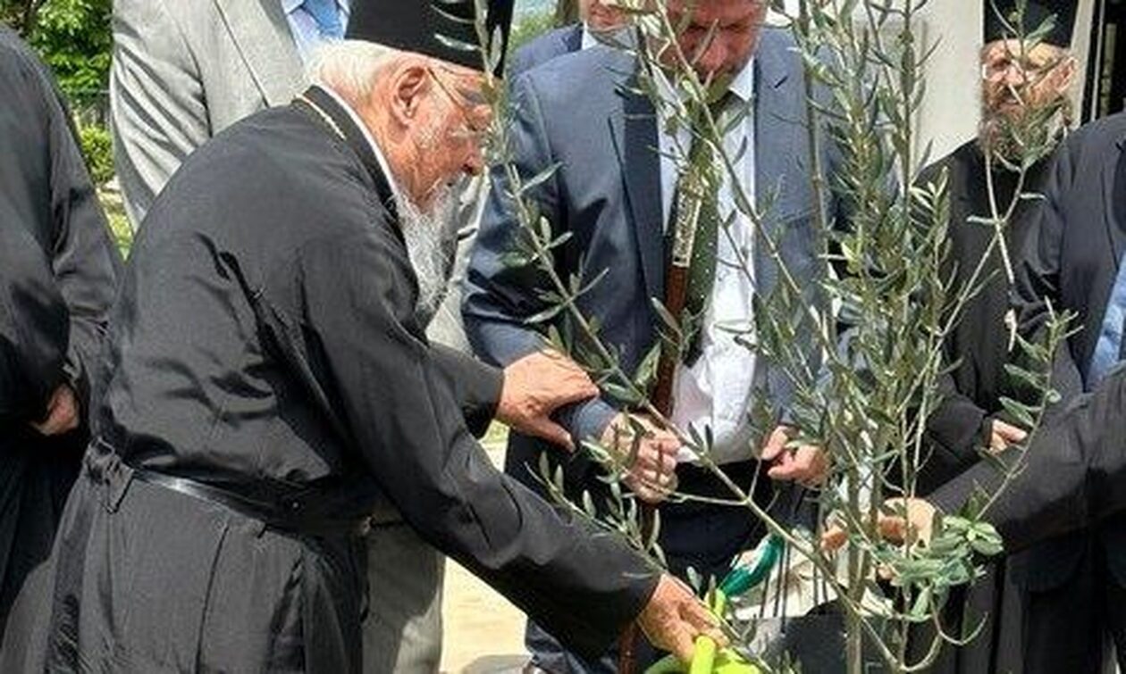 Ο Οικουμενικός Πατριάρχης φύτευσε μια ελιά στις φυλακές της Κασσαβέτειας