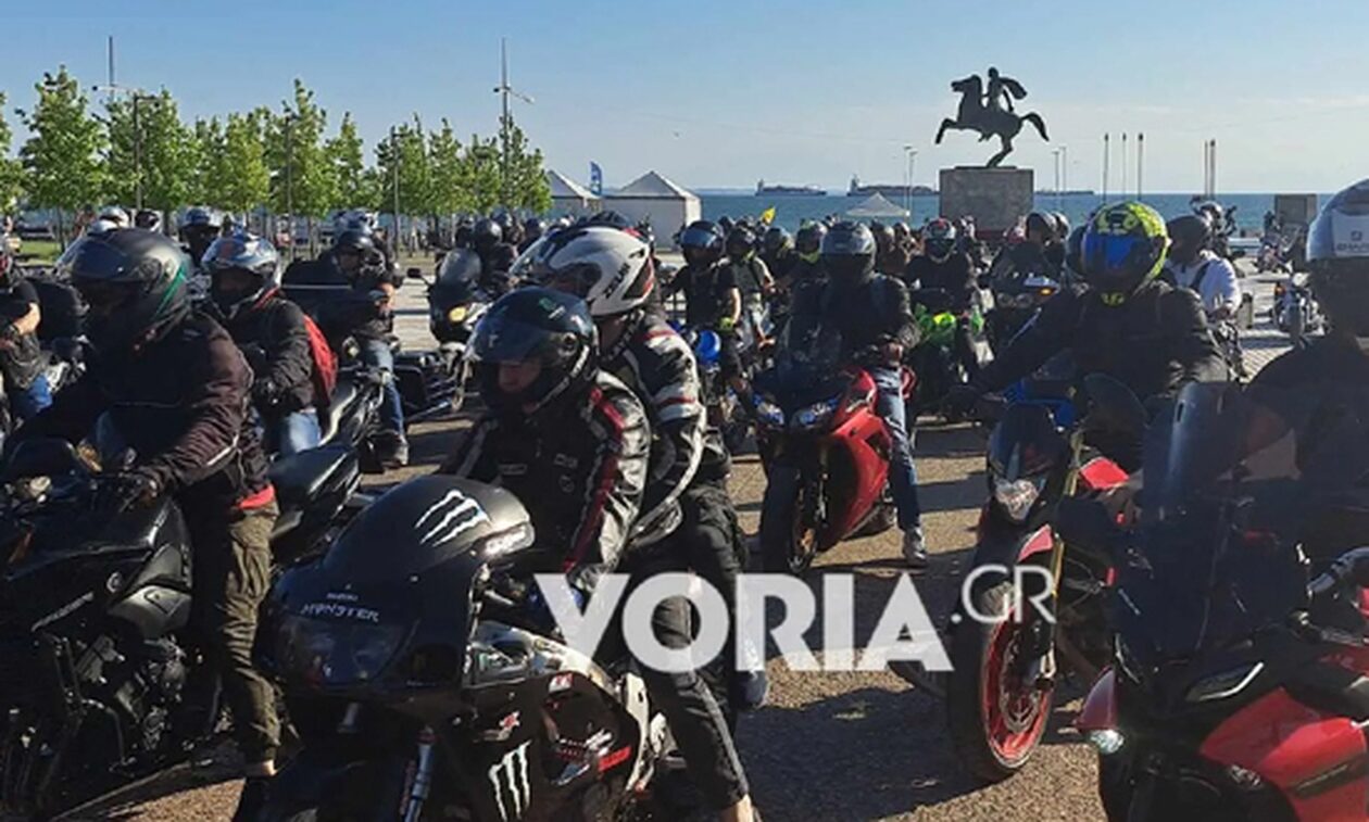 Θεσσαλονίκη: Εκατοντάδες μηχανόβιοι στη μεγάλη μοτοπορεία προς Σοχό (vid)