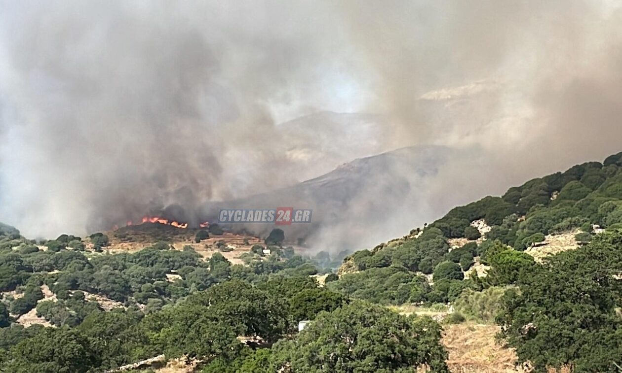 Νάξος: Μεγάλη επιχείρηση της Πυροσβεστικής – Ενισχύθηκαν οι δυνάμεις από Αθήνα