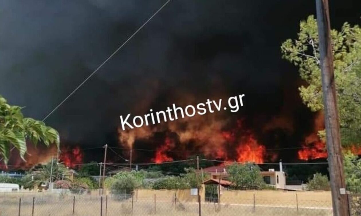 Φωτιά στο Λουτράκι: Εκκενώθηκε η αθλητική κατασκήνωση Sport Camp