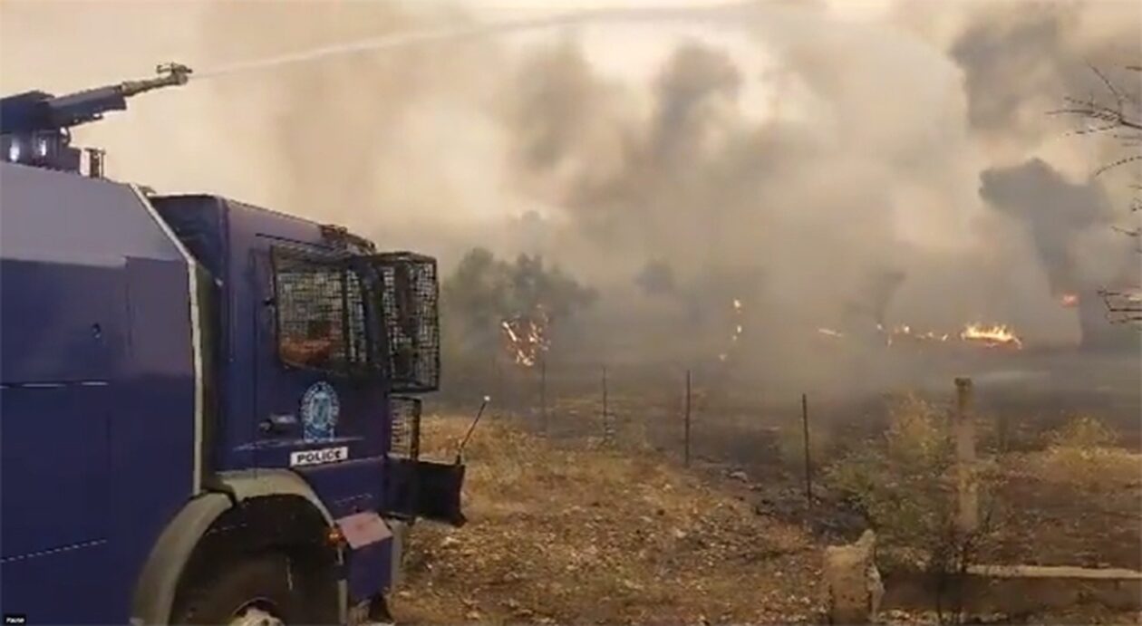 Φωτιές: Οι Αίαντες της ΕΛ.ΑΣ. στο μέτωπο της Μάνδρας (vid)