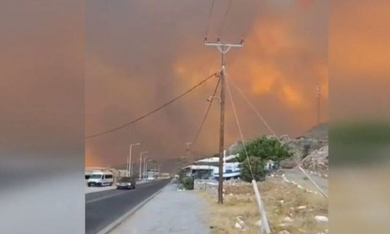 Φωτιά στη Ρόδο: 8 διακομιδές από το ΕΚΑΒ  – Σε εξέλιξη η επιχείρηση εκκένωσης