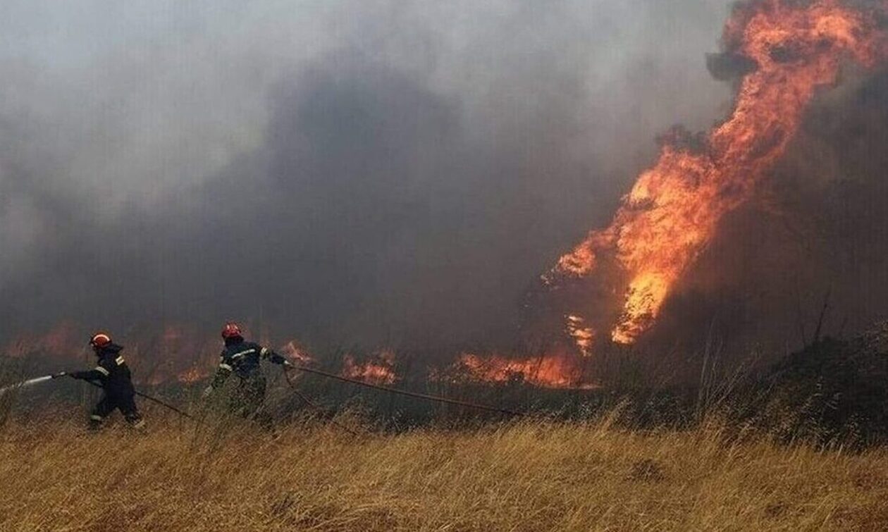 Φωτιά στην Κάρυστο: Συνεχείς αναζωπυρώσεις – Ισχυροί άνεμοι 7 μποφόρ