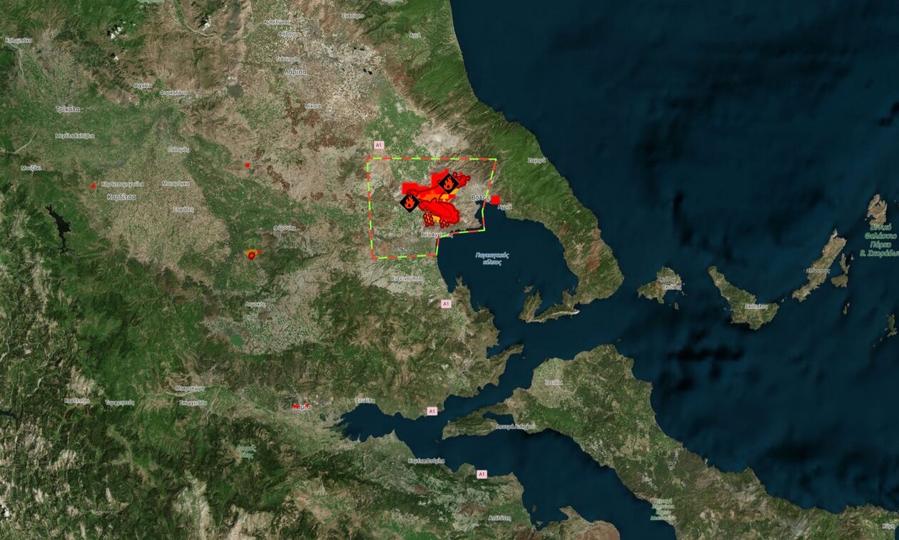 Φωτιά στη Μαγνησία: Ενεργοποιήθηκε η Υπηρεσία Copernicus της Ευρωπαϊκής Ένωσης