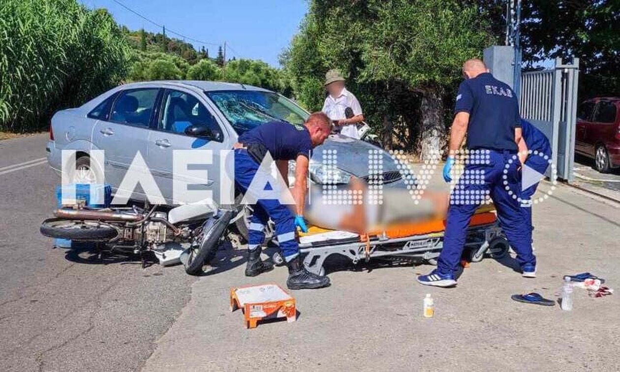 Σοβαρό τροχαίο στην Πύργο: Στο νοσοκομείο ένας 55χρονος μοτοσικλετιστής