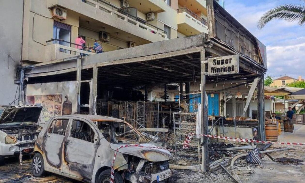 Ρέθυμνο: Ανήλικος εμπρηστής έκαψε σούπερ μάρκετ – Αναζητούνται και οι τρεις συνεργοί του