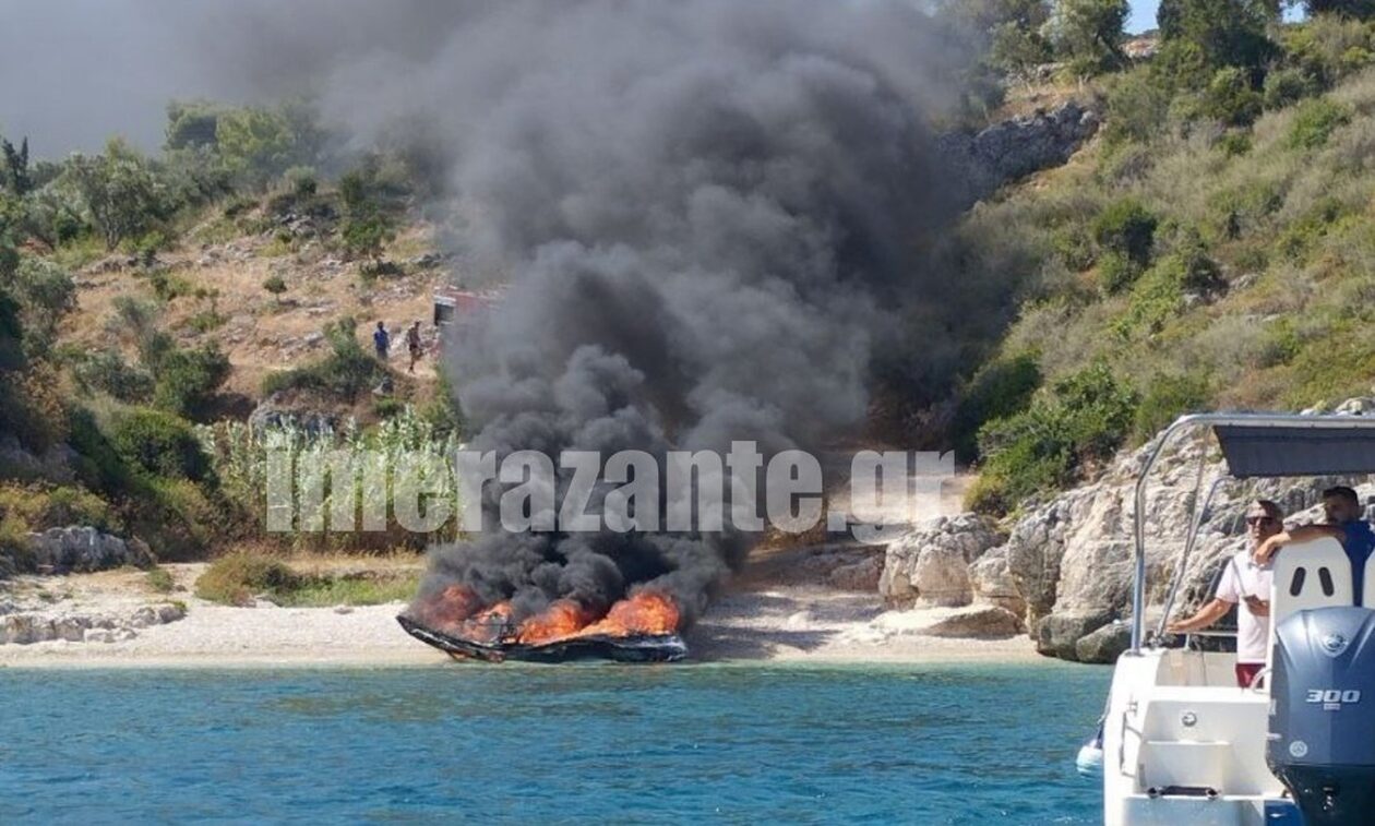 Ζάκυνθος: Φωτιά σε σκάφος με 5 επιβάτες