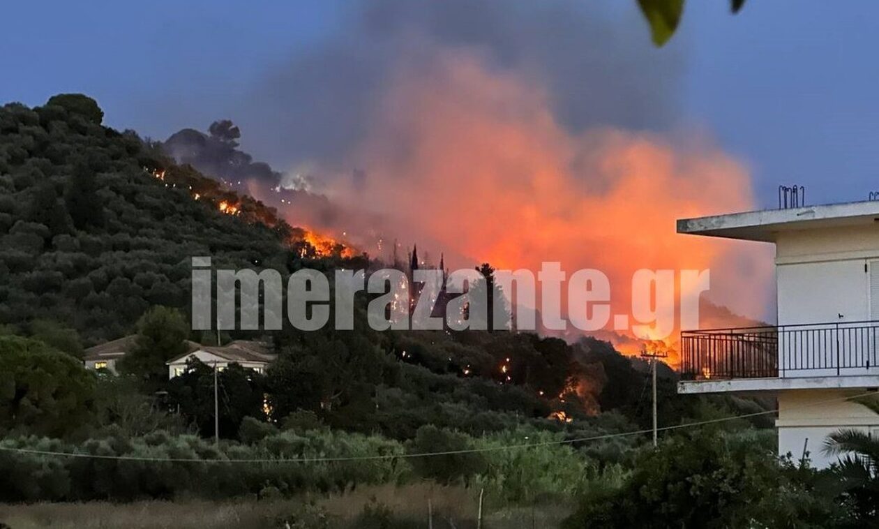 Φωτιά στη Ζάκυνθο: Υπό έλεγχο η πυρκαγιά στο Τσιλιβί – Σε επιφυλακή οι δυνάμεις