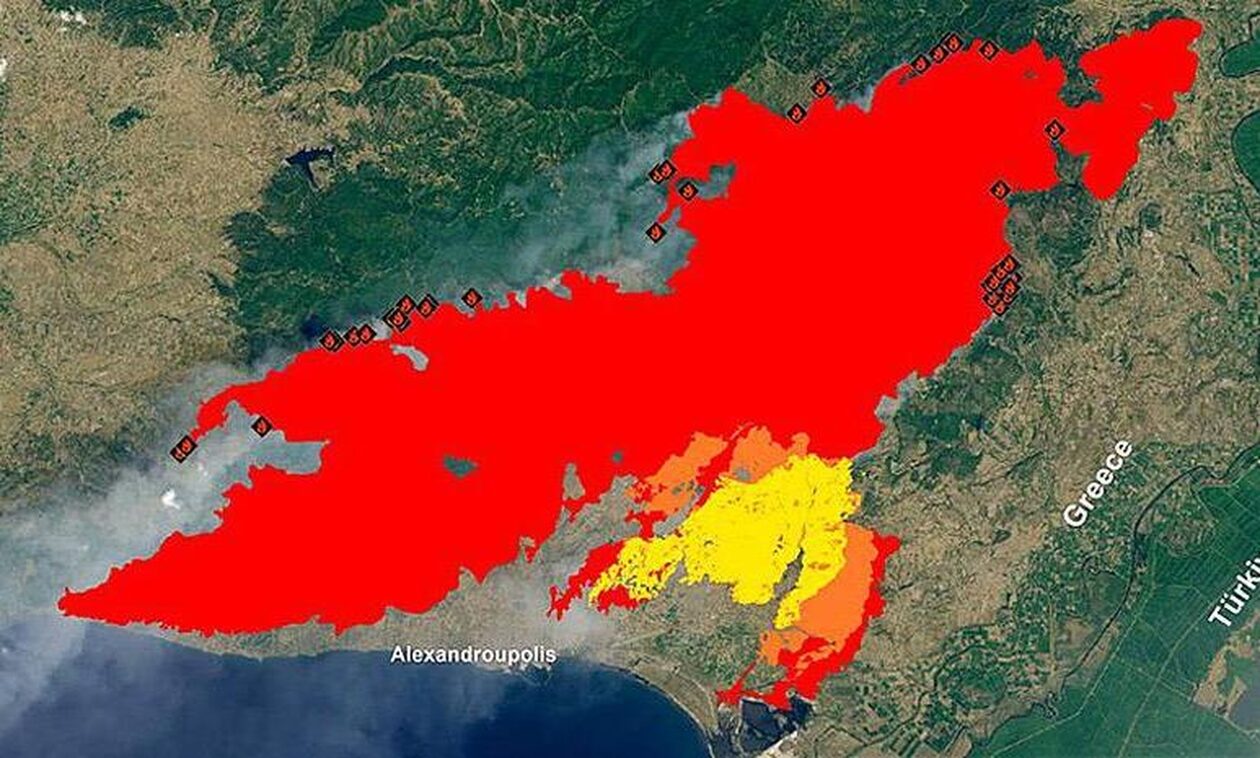 Copernicus για φωτιές: Στον Έβρο η πιο καταστροφική πυρκαγιά στην Ευρώπη