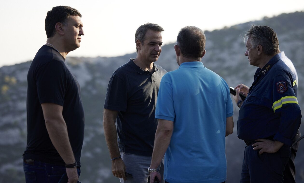 Κυριάκος Μητσοτάκης: Η αυτοψία στην Πάρνηθα – Τι είδε και ποιοι τον συνόδευσαν