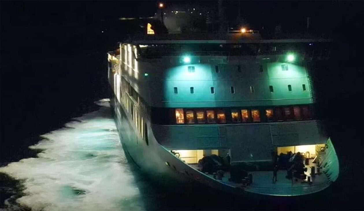 Εκπληκτική μανούβρα ακριβείας: Πλοίο 176 μέτρων δένει… σε 3 λεπτά στην Κάλυμνο