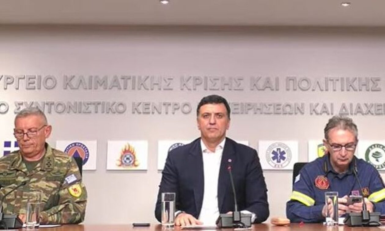 Live: Ενημέρωση από το Εθνικό Συντονιστικό Κέντρο Επιχειρήσεων & Διαχείρισης Κρίσεων