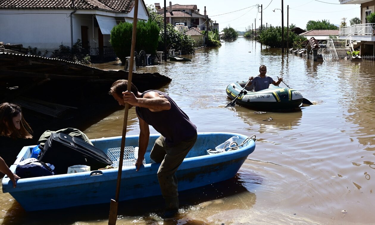 Κακοκαιρία Daniel – Λάρισα: Τάση υποχώρησης της στάθμης του νερού στον Πηνειού