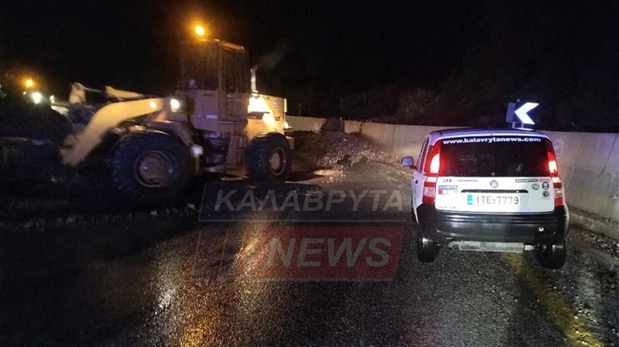 Κακοκαιρία Εlias: Κατολισθήσεις στα Καλάβρυτα – Συνιστάται προσοχή στους οδηγούς