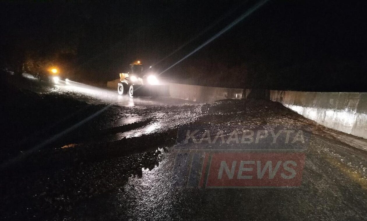 Κακοκαιρία Elias: Προβλήματα στην περιοχή των Καλαβρύτων – «Μάχη» για να μην κλείσουν δρόμοι