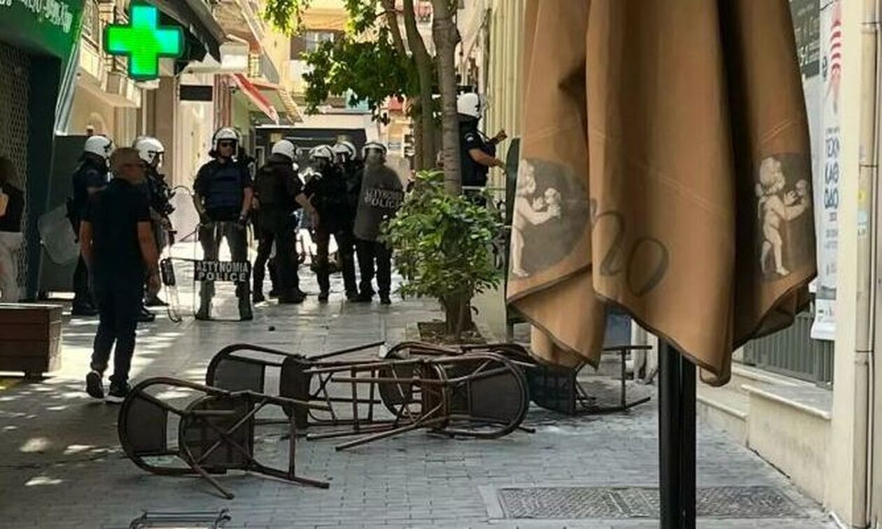 Επεισόδια στο Ηράκλειο: Δακρυγόνα και αναστάτωση στο κέντρο της πόλης