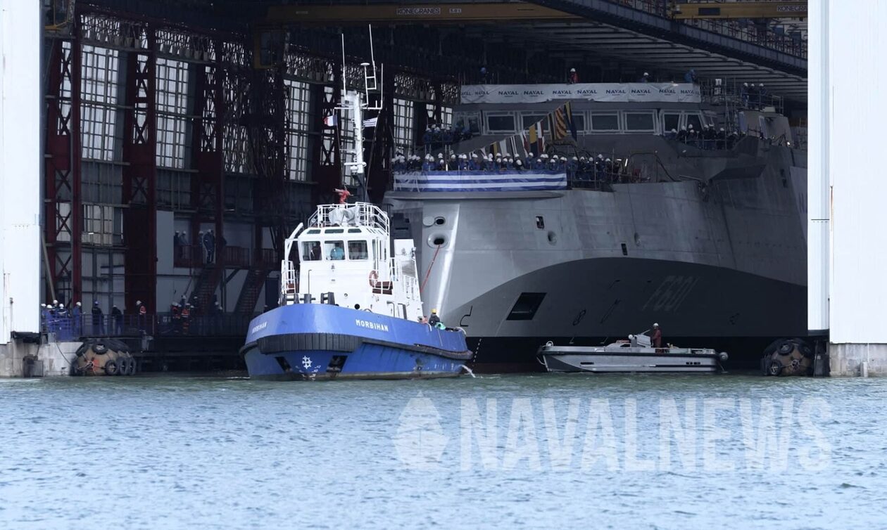 Φρεγάτα «Κίμων»: Η εντυπωσιακή δοκιμαστική καθέλκυση της πρώτης ελληνικής Belh@rra