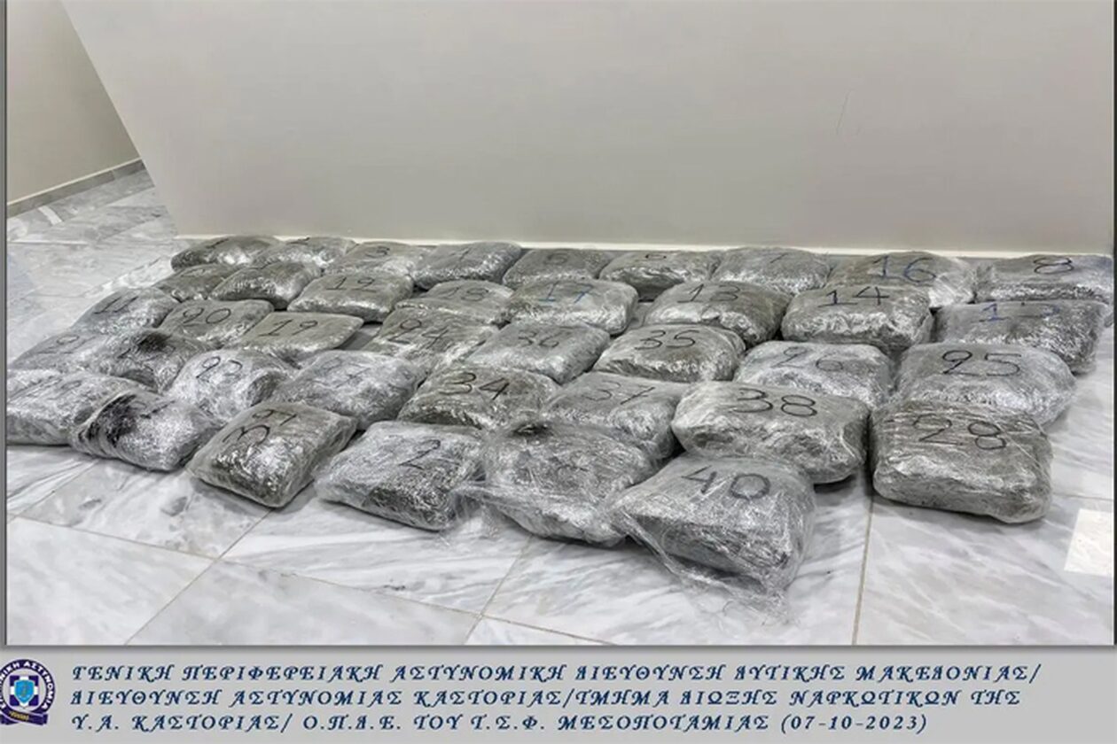 Καστοριά: Συνελήφθη 31χρονος αλλοδαπός για διακίνηση 42 κιλών κάνναβης