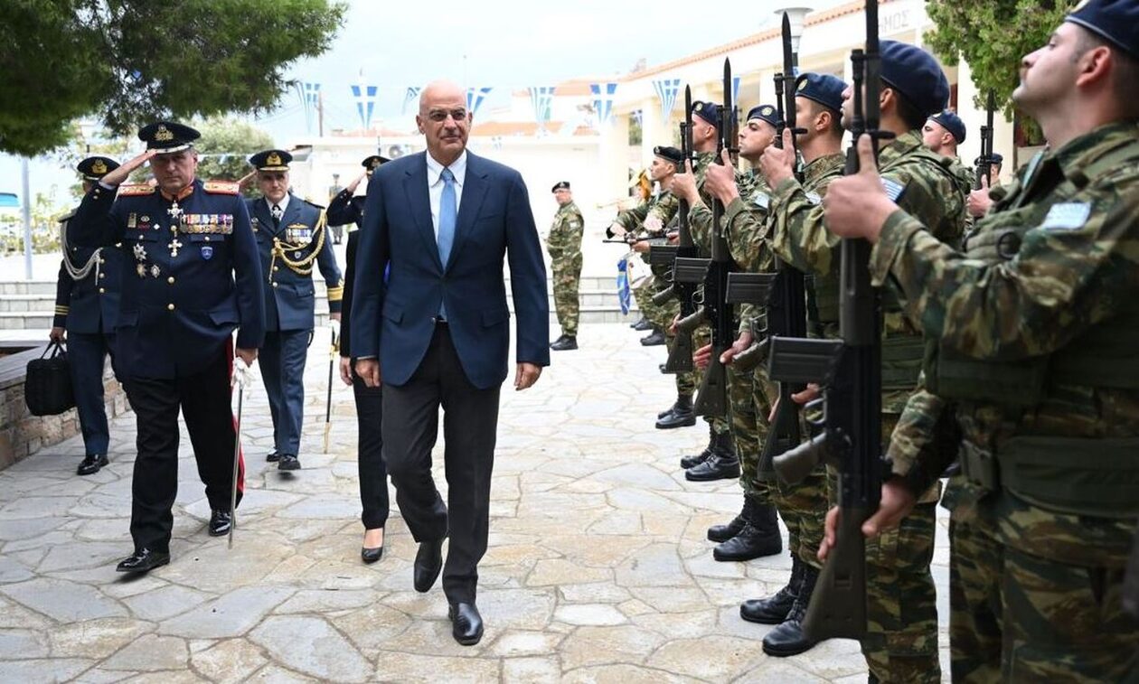 Νίκος Δένδιας από Άγιο Ευστράτιο: «Αυτονόητο το δικαίωμα της άμυνας έναντι κάθε επιβουλής»