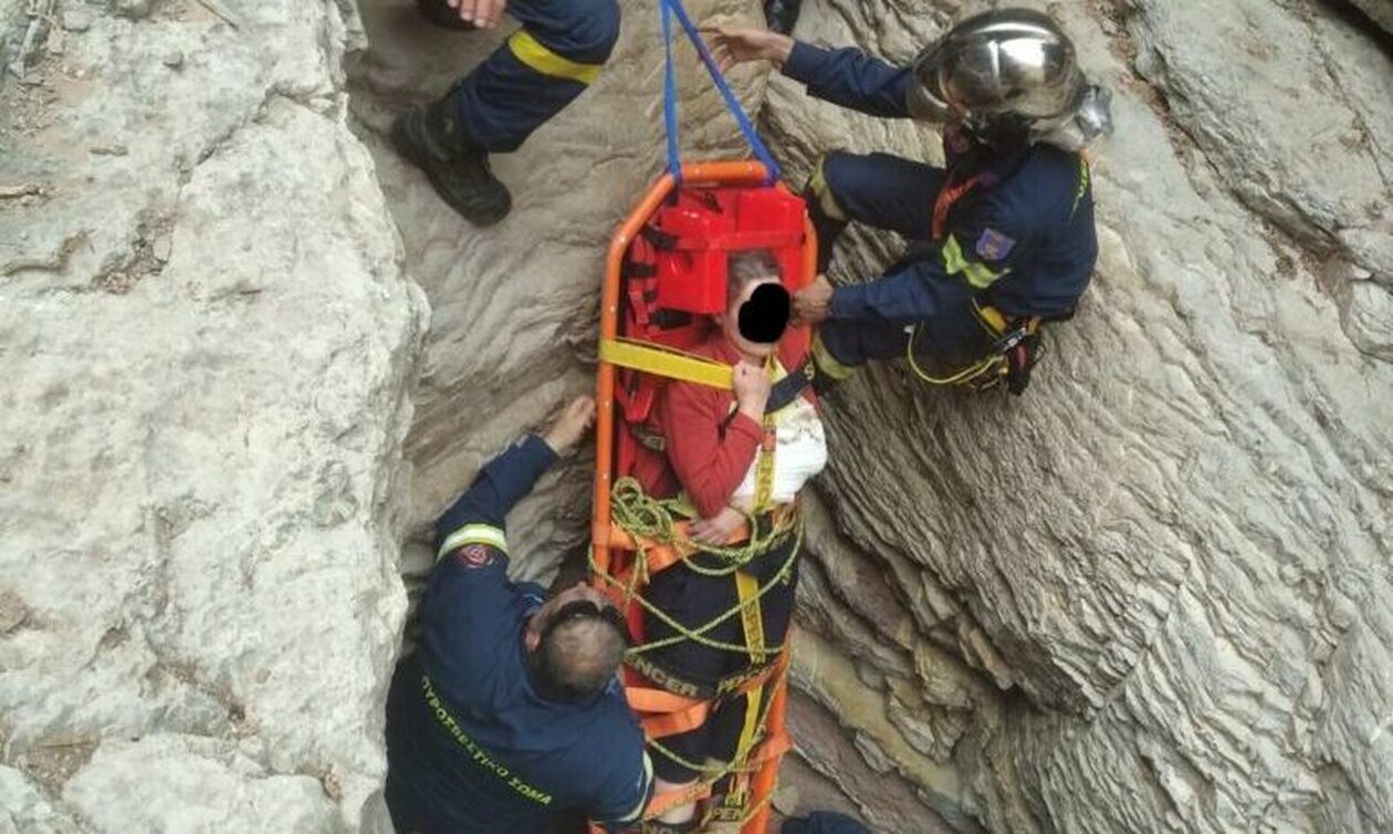 Ρόδος: Μεγάλη επιχείρηση διάσωσης τουρίστριας στο φαράγγι «Ο κούφος της Σιδερίτισσας»