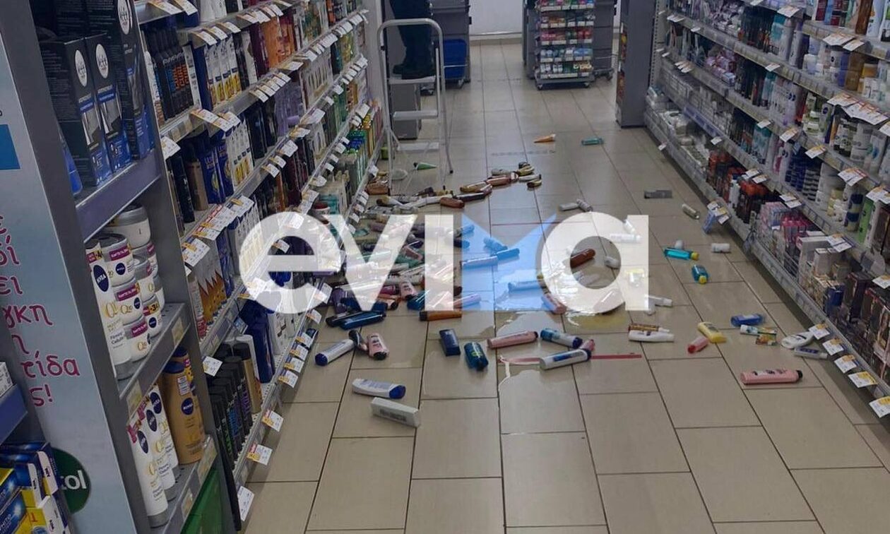 Ισχυρός σεισμός στην Εύβοια: Οι πρώτες εικόνες από το Μαντούδι