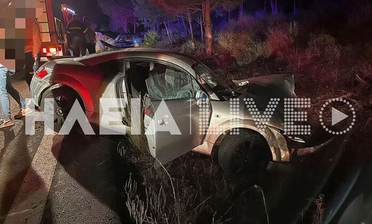Σοβαρό τροχαίο στην Εθνική Οδός Πύργου – Κυπαρισσίας: Στο νοσοκομείο τριμελής οικογένεια
