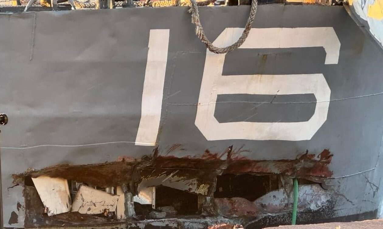 Κακοκαιρία: Ρήγμα στην πρύμνη του «Βέλους» από την θαλασσοταραχή