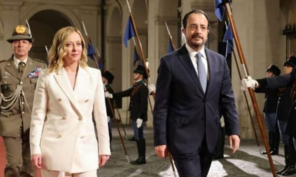 Συνάντηση Μελόνι – Χριστοδουλίδη στη Ρώμη