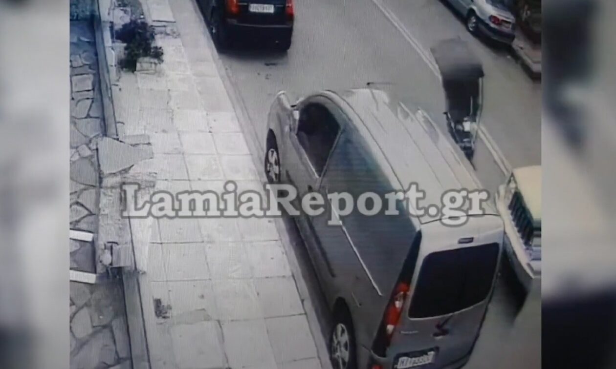 Λαμία: Τροχαίο μεταξύ τζιπ και μηχανής με έναν τραυματία (βίντεο)