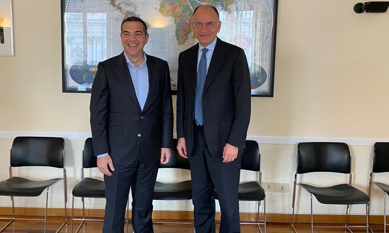 Στη Ρώμη ο Αλέξης Τσίπρας – Συνάντησε τους πρώην Ιταλούς πρωθυπουργούς, Λέτα και Κόντε