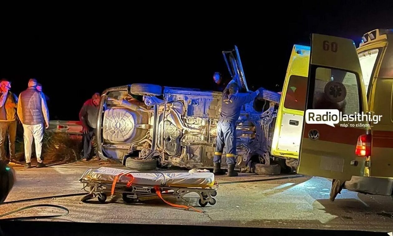 Κρήτη: Τροχαίο με ανατροπή ΙΧ με εγκλωβισμό στην Ιεράπετρα