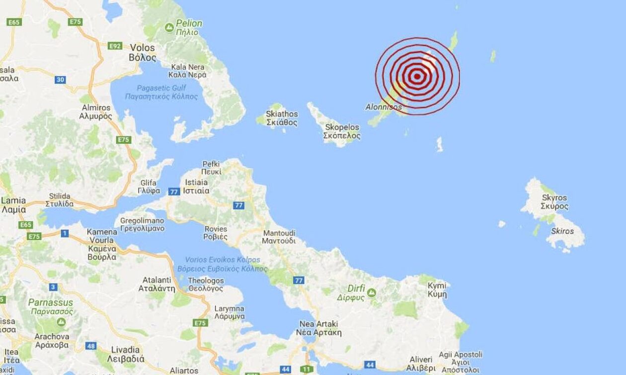 Σεισμός τώρα στην Αλόνησσο