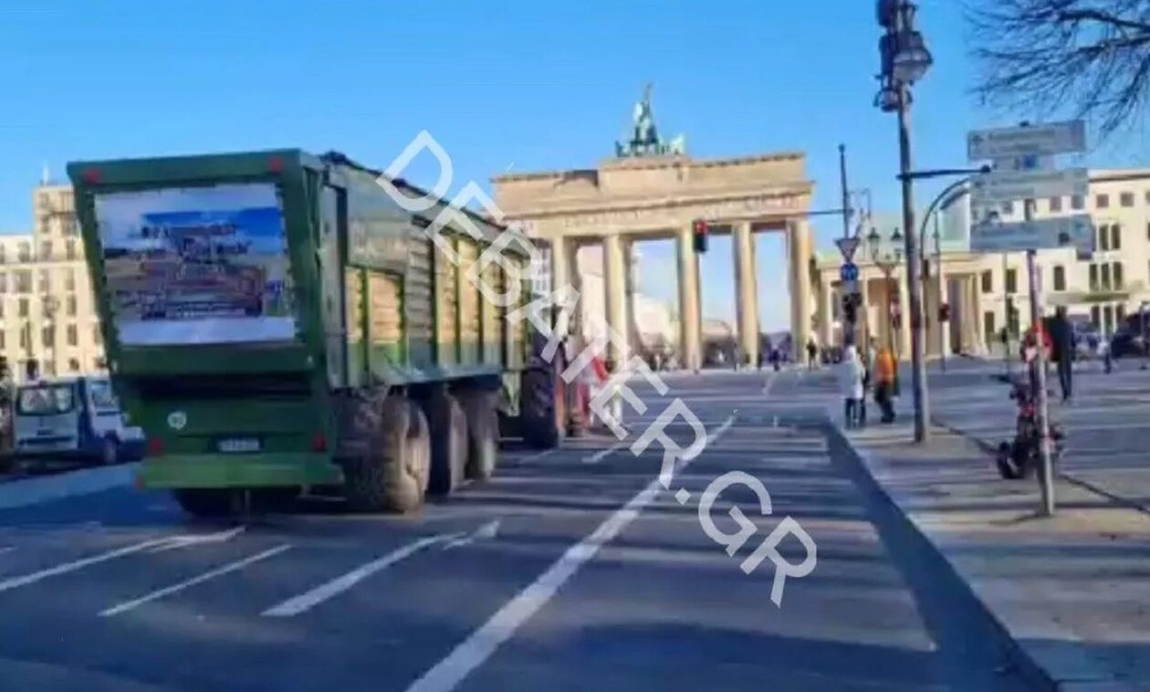 Βγήκαν στο κέντρο του Βερολίνου τα τρακτέρ