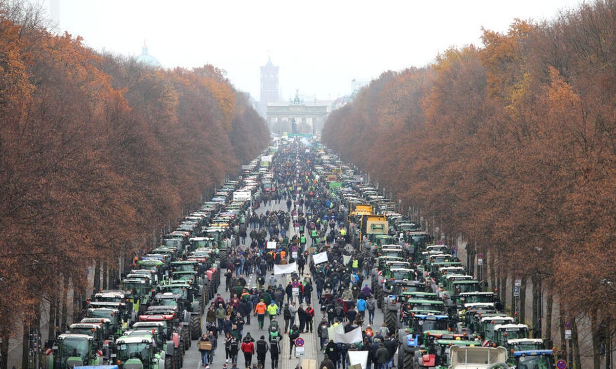 Γερμανία: Κορυφώνονται οι αγροτικές κινητοποιήσεις – Αμετακίνητη η κυβέρνηση Σολτς