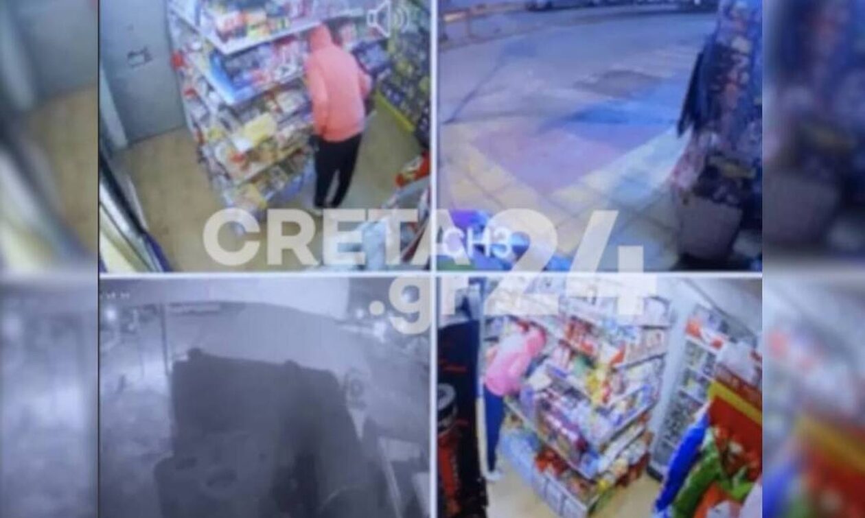 Κρήτη: Βίντεο καταγράφει απόπειρα ληστείας σε περίπτερο – Ατάραχος ο δράστης