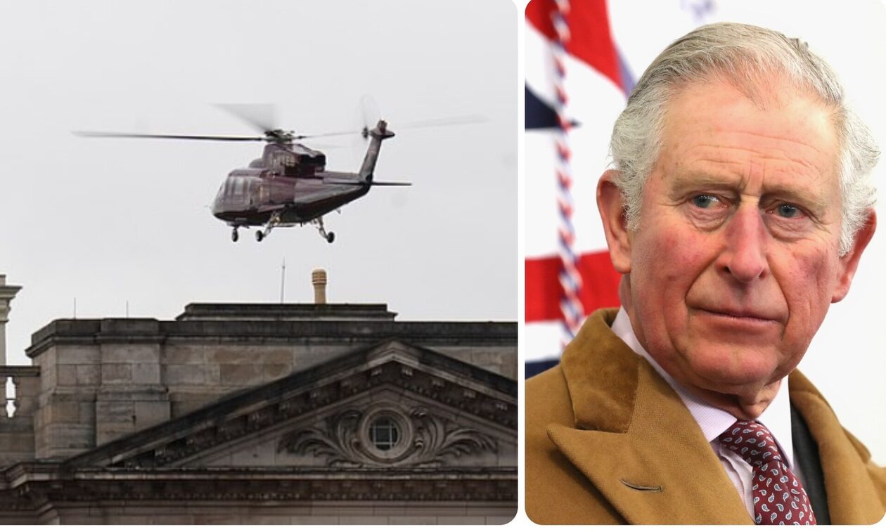 Κάρολος: Το ελικόπτερο του βασιλιά στο Μπάκιγχαμ – Μυστήριο ο λόγος της προσγείωσής του (vid)