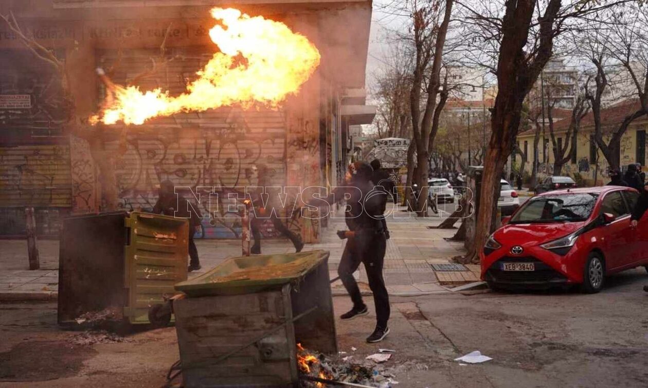 Τέμπη – Επεισόδια στην Αθήνα: 8 συλλήψεις – Δύο ααστυνομικοί τραυματίες