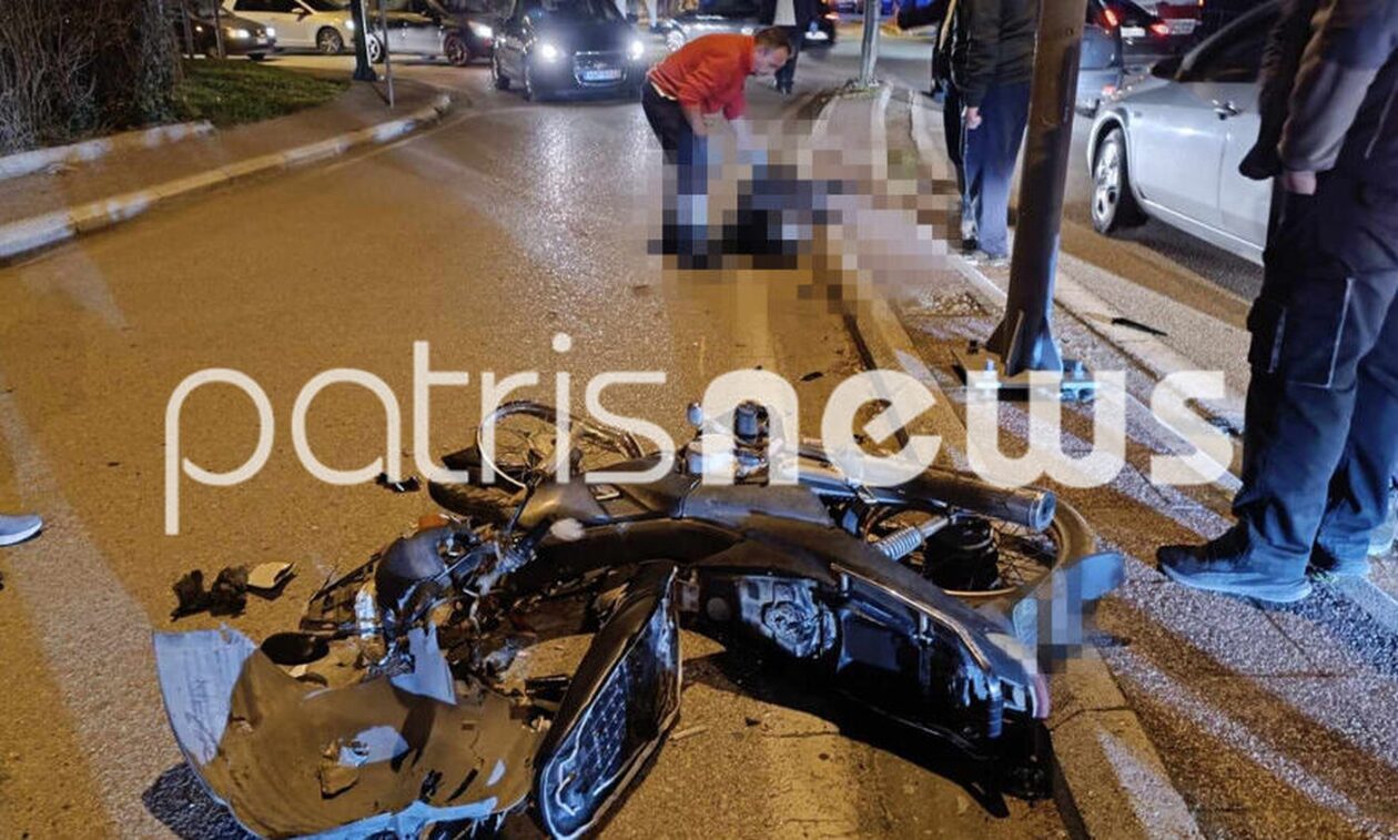 Σοβαρό τροχαίο στην Πάτρα: Στο νοσοκομείο οδηγός μηχανής