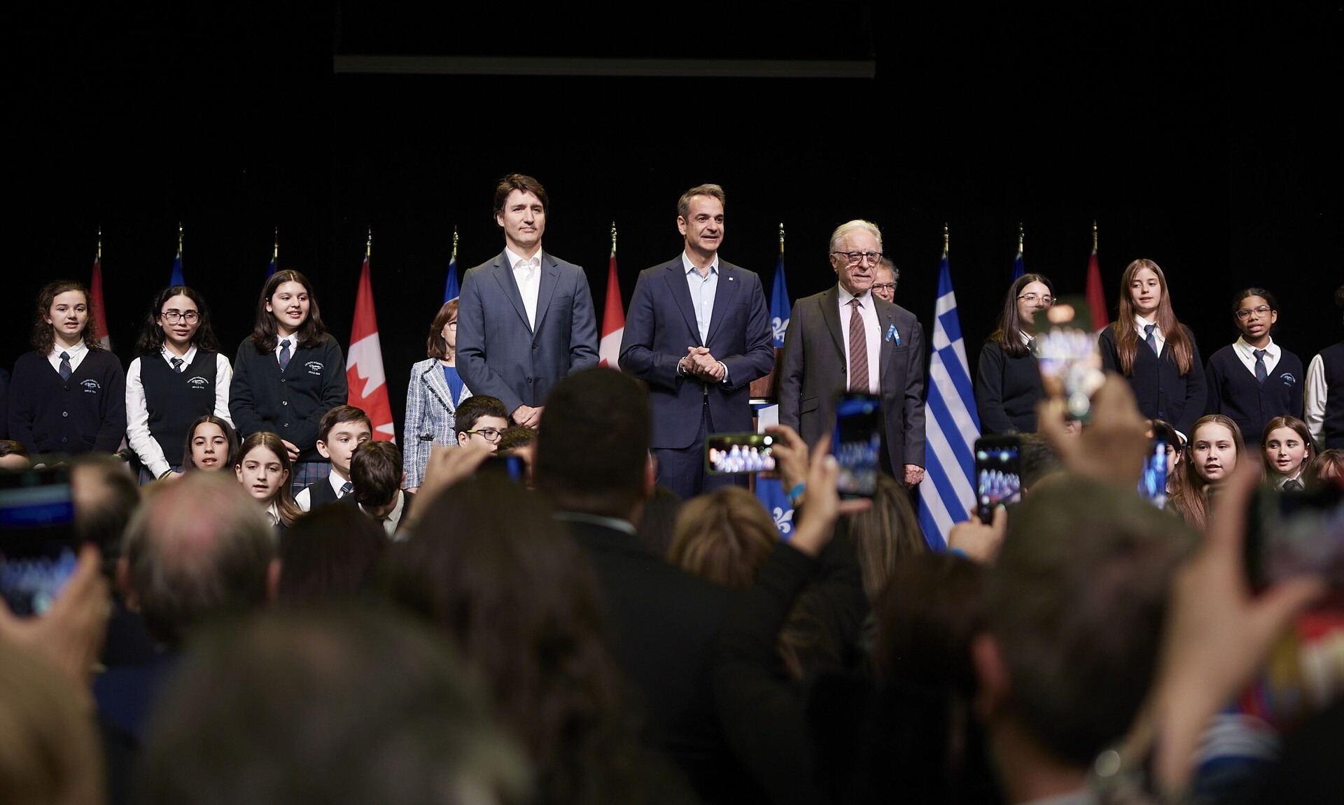 Σε εκδήλωση της Ελληνικής Κοινότητας Μείζονος Μόντρεαλ ο Κυριάκος Μητσοτάκης με τον Τζάστιν Τριντό