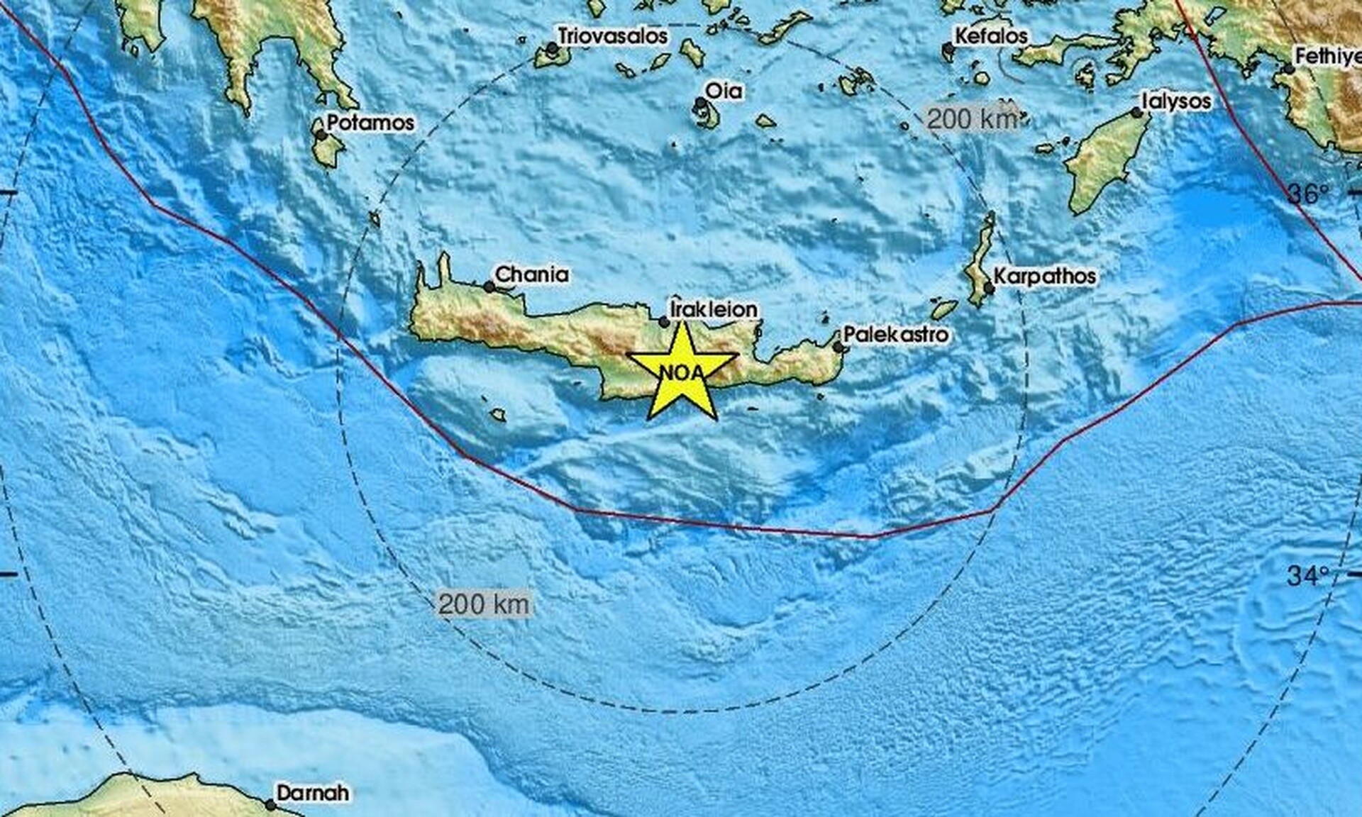 Σεισμός τώρα στην Κρήτη – Κοντά στο Αρκαλοχώρι το επίκεντρο (pics)