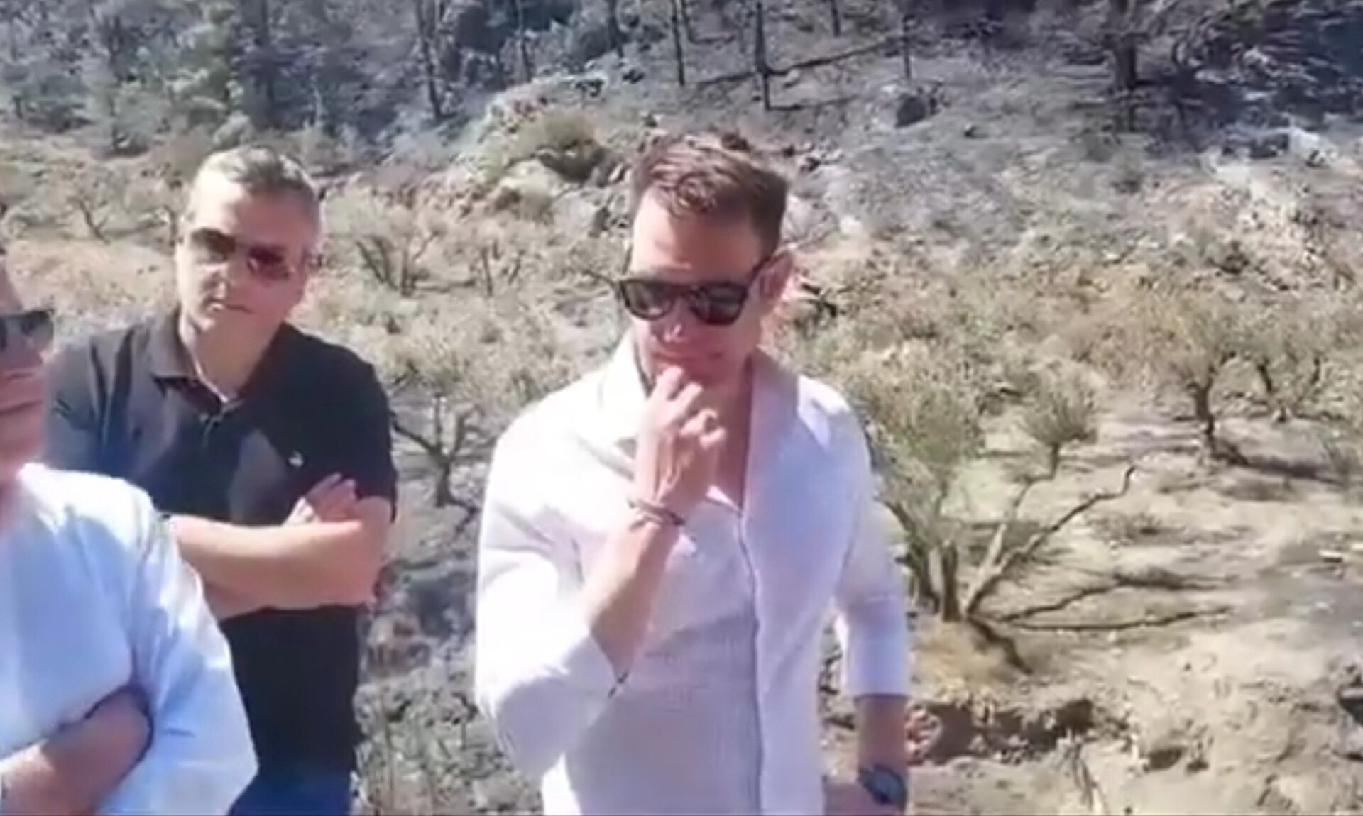 Αυτοψία Κασσελάκη σε καμένες περιοχές στο Λασίθι