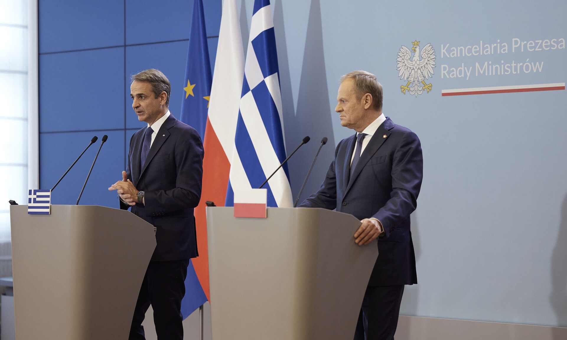 Ευρωπαϊκή Άμυνα και Μεταναστευτικό στη συνάντηση Μητσοτάκη – Τουσκ