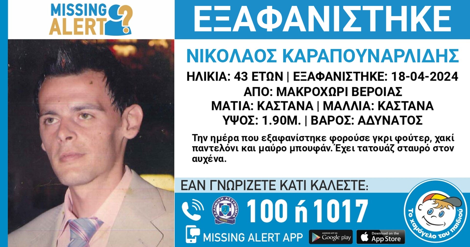 Συναγερμός στη Βέροια: Εξαφανίστηκε 48χρονος άνδρας