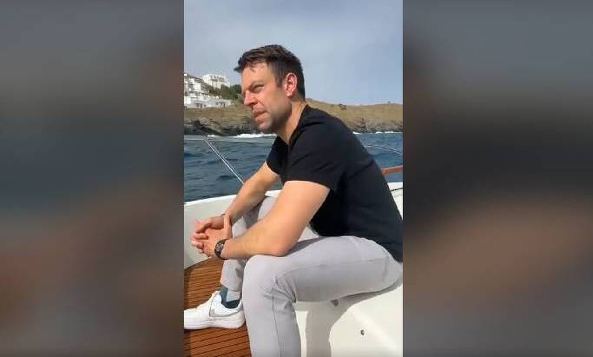 Στέφανος Κασσελάκης: «Είμαστε μαθημένοι στις φουρτούνες» – «Κόλλησε» στην Αστυπάλαια λόγω καιρού