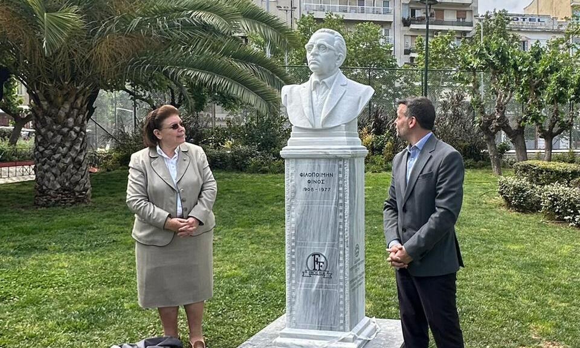 Αποκαλυπτήρια της προτομής του «πατέρα» του ελληνικού κινηματογράφου Φιλοποίμενα Φίνου