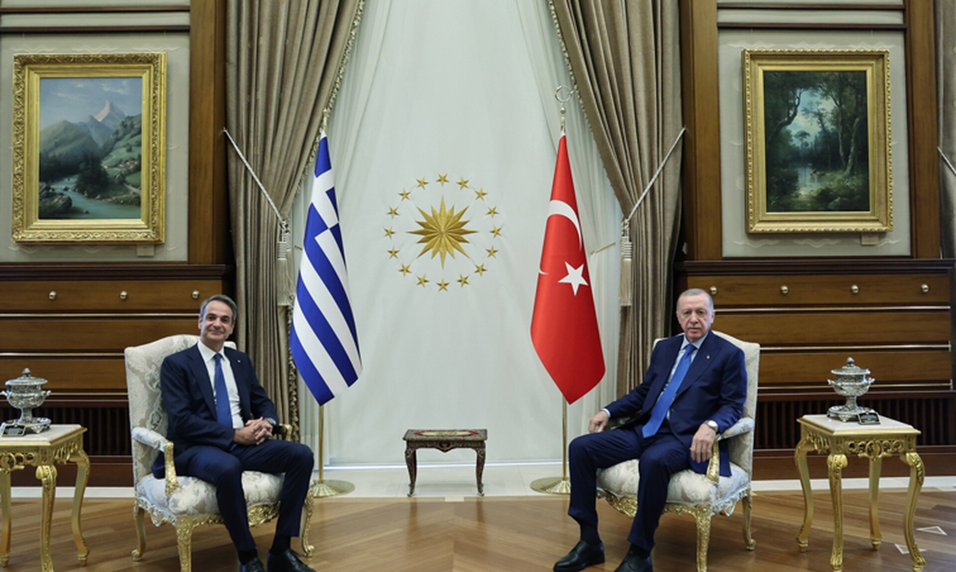 Ολοκληρώθηκε η συνάντηση Μητσοτάκη – Ερντογάν