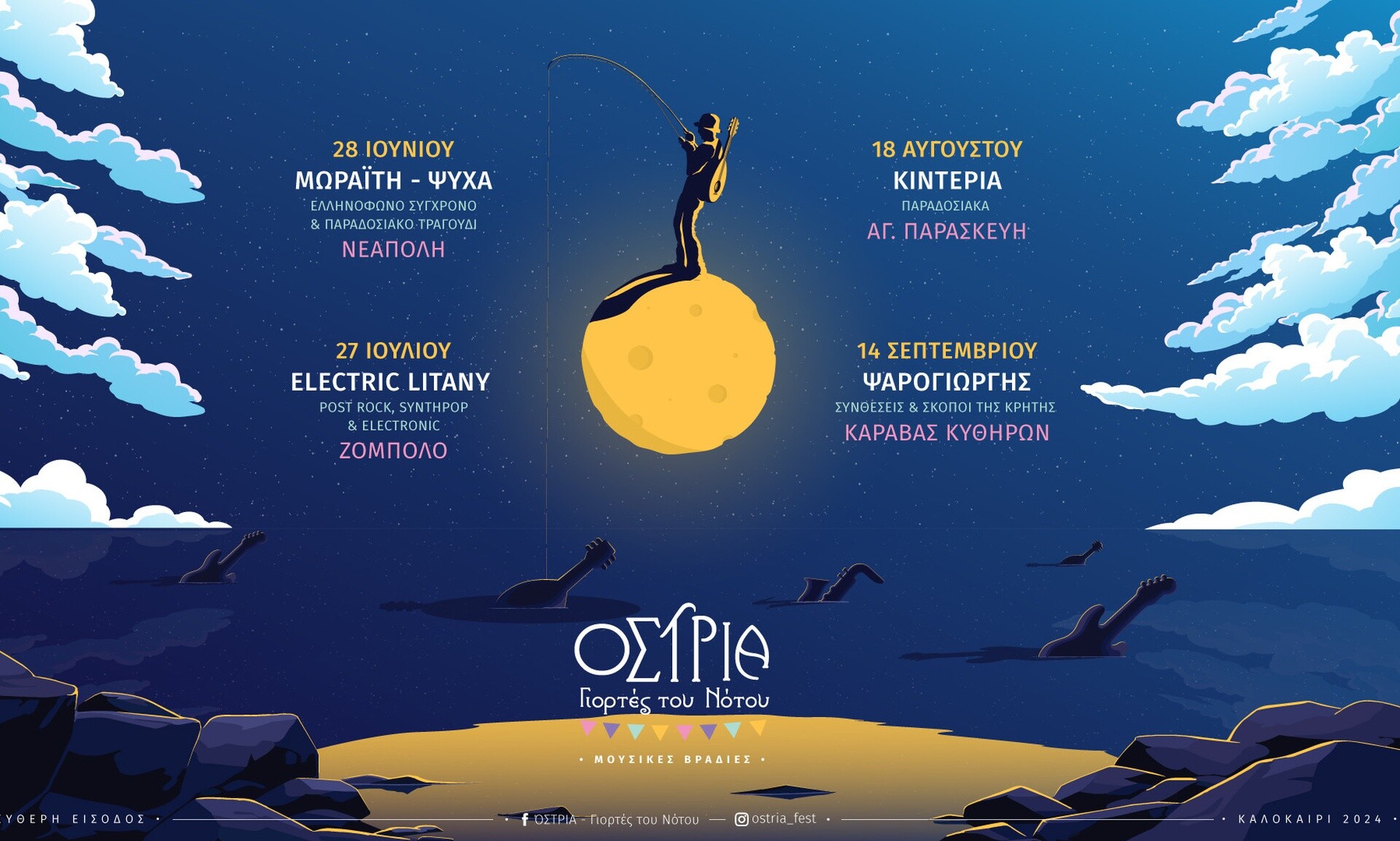 Γιορτές του Νότου: Φυσά Όστρια με Ψαρογιώργη, Electric Litany, Κιντέρια