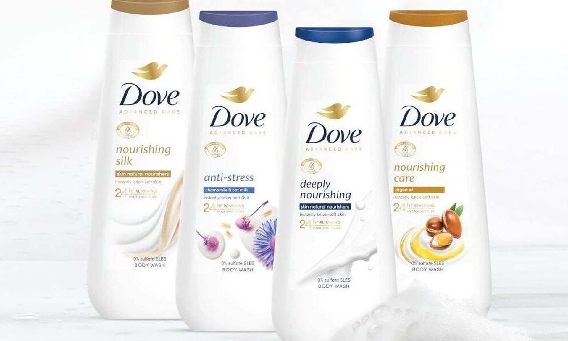 Νέα σειρά αφρόλουτρων Dove Advanced Care: 24ωρη αίσθηση ενυδάτωσης απευθείας από το ντους!