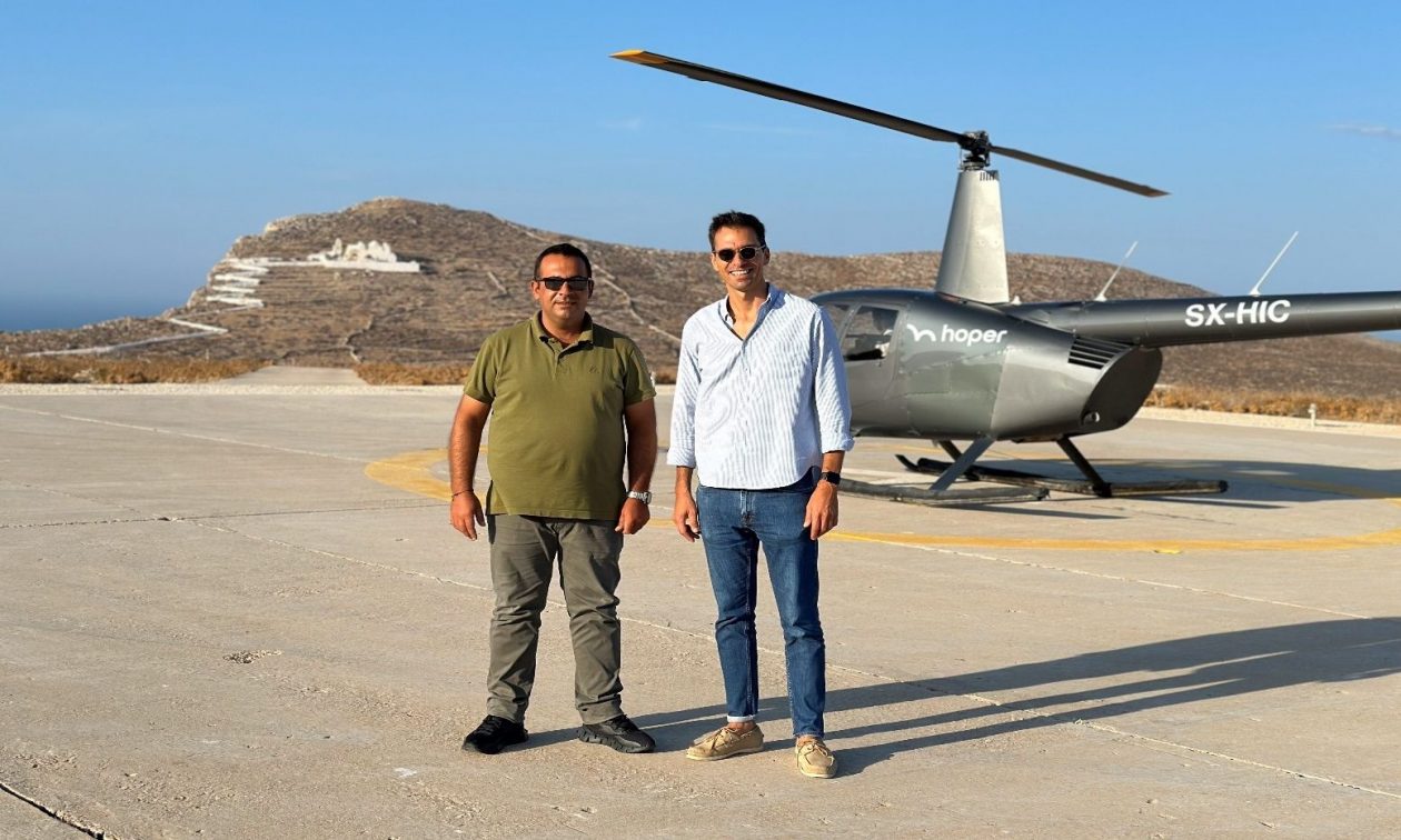 Η hoper, η 1η  αερογραμμή ελικοπτέρων στην Ελλάδα, εγκαινιάζει τη νέα πτήση Αθήνα-Φολέγανδρο