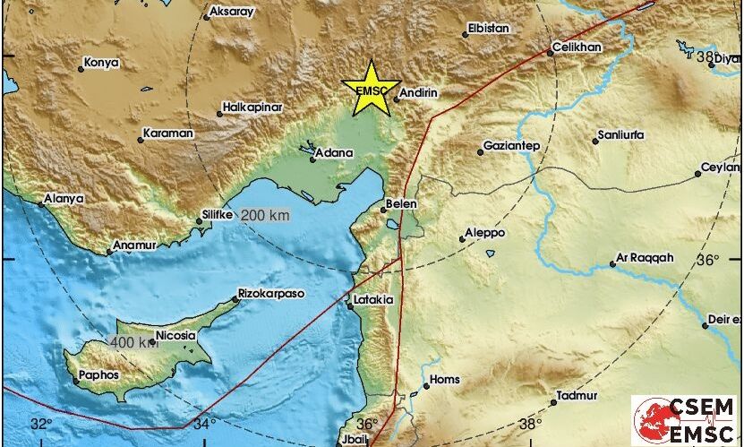 Σεισμός 5 Ρίχτερ στη νοτιοανατολική Τουρκία